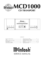 McIntosh MCD-1000 - Service manual